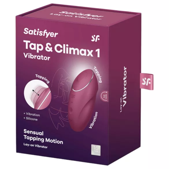 Satisfyer Tap & Climax 1 - vibrador e estimulador clitóris 2 em 1 - vermelho