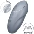 Satisfyer - vibrador clitóris 2 em 1 - Tap & Climax 1 - cinza