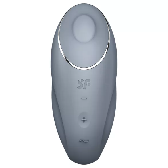 Satisfyer - vibrador clitóris 2 em 1 - Tap & Climax 1 - cinza