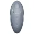 Satisfyer - vibrador clitóris 2 em 1 - Tap & Climax 1 - cinza