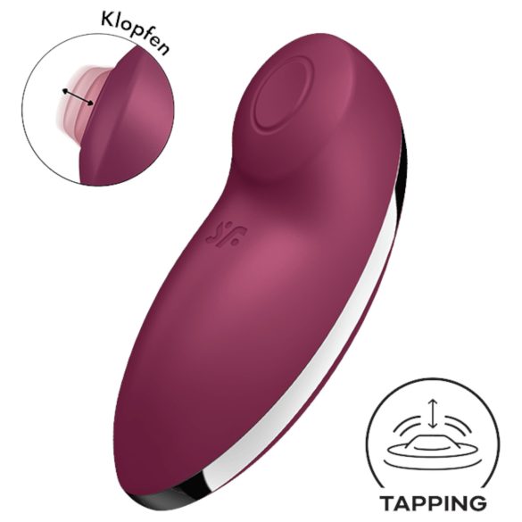 Satisfyer Tap & Climax 2: Vibrador e Estimulador 2 em 1 (vermelho)
