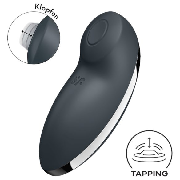Satisfyer Tap & Climax 2 - Vibro Clit 2 em 1 (Cinza)