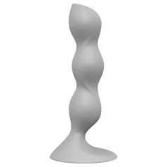   Satisfyer Triple Ball-R - dildo com bolas texturizadas - silicone cinza