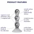 Satisfyer Triple Ball-R - dildo com bolas texturizadas - silicone cinza