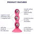 Satisfyer Triple Ball-R - vibrador anal com esferas - silicone rosa