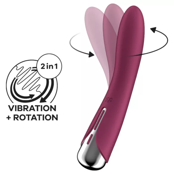 Satisfyer - vibrador ponto G com cabeça giratória - vermelho