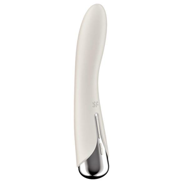 Satisfyer Spinning Vibe 1 - Vibrador com cabeça rotativa para ponto G (bege)