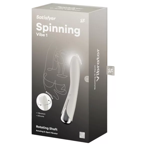 Satisfyer Spinning Vibe 1 - vibrador ponto G cabeça giratória - bege