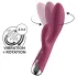 Satisfyer Spinning Rabbit 1 - vibrador com braço clitoriano giratório (vermelho)