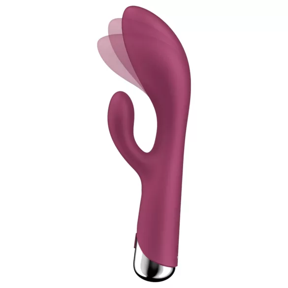 Satisfyer Spinning Rabbit 1 - vibrador com braço clitoriano giratório (vermelho)