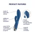 Satisfyer Spinning Rabbit 1 - vibrador rabbit rotativo clitóris - azul