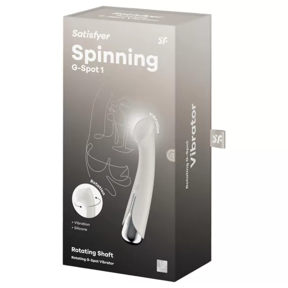 Satisfyer - vibrador ponto G rotativo - cabeça giratória - bege