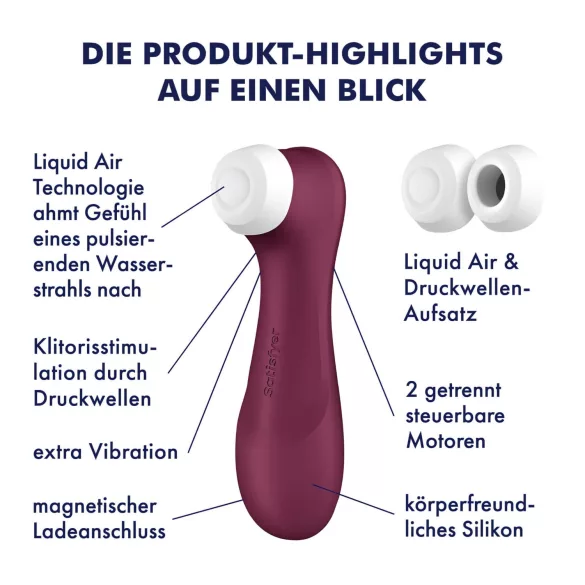 Satisfyer Pro 2 Gen3 - sugador clitoriano ondas de ar inteligente - vermelho
