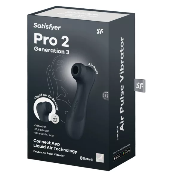 Satisfyer Pro2 Gen3 - Estimulador de clitóris por ondas de ar controlado por app (cinzento escuro)