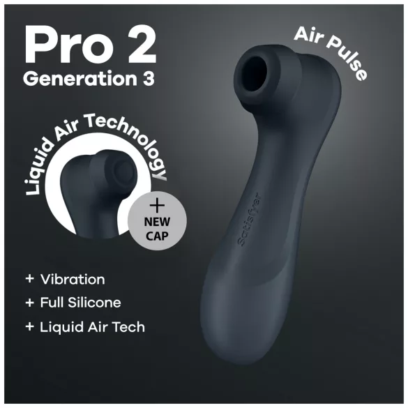 Satisfyer Pro2 Gen3 - sugador clitoriano por ondas de ar - cinza escuro