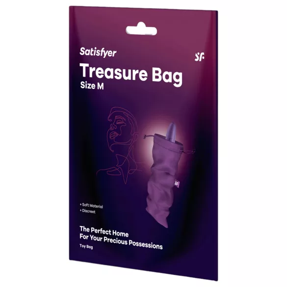 Satisfyer Treasure Bag - bolsa de armazenamento discreta - média - roxa