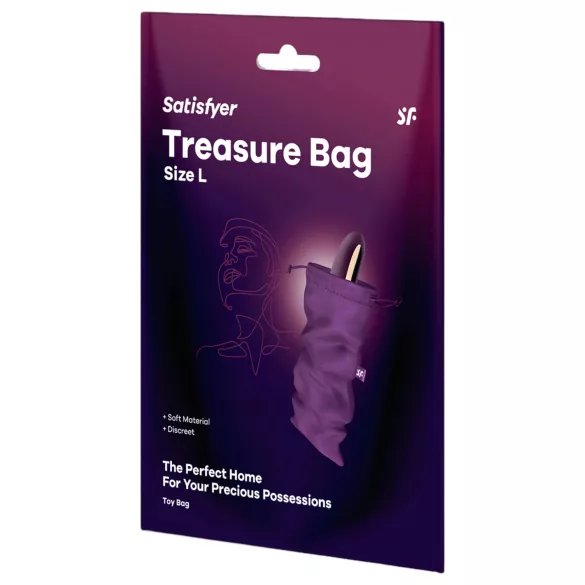 Satisfyer Treasure Bag L - bolsa de armazenamento discreta - média (roxa)