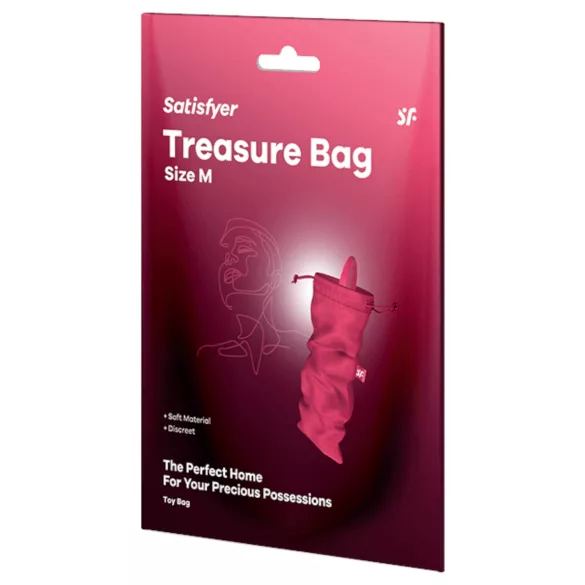 Satisfyer Treasure Bag M - bolsa discreta de armazenamento - média rosa