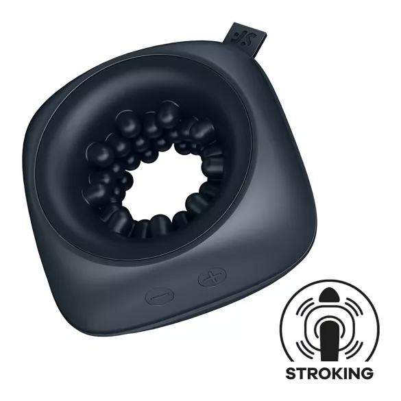 Satisfyer - masturbador vibratório masculino recarregável - silicone preto