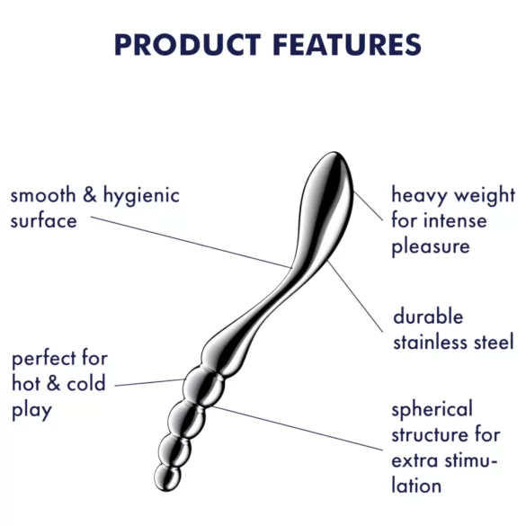 Satisfyer Star Force 1 - dildo aço esferas - prateado