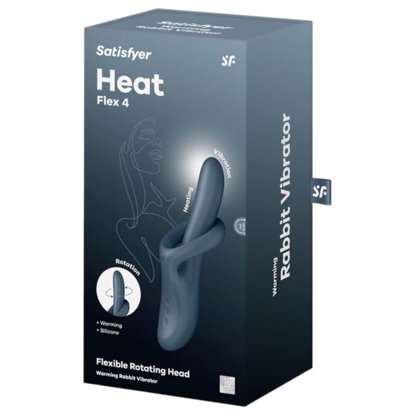 Satisfyer Heat Flex 4 - Vibrador com Aquecimento e Estimulador de Clitóris (Cinza)