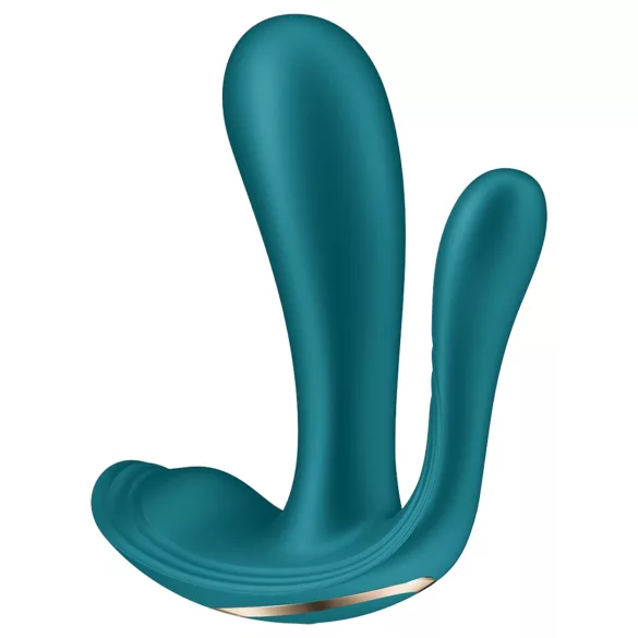 Satisfyer Top Secret+ - vibrador vestível com 3 pontas - verde
