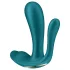 Satisfyer Top Secret+ - vibrador vestível com 3 pontas - verde
