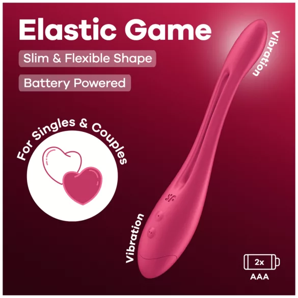 Satisfyer - vibrador casal flexível - silicone rosa