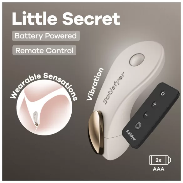 Satisfyer Little Secret - vibrador calcinha clitóris - branco