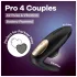 Satisfyer Pro 4 Couples - vibrador para casal com sucção de ar - preto