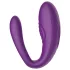 Mrow - vibrador para casal recarregável à prova d'água 3 motores roxo