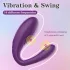Mrow - vibrador para casal recarregável à prova d'água 3 motores roxo