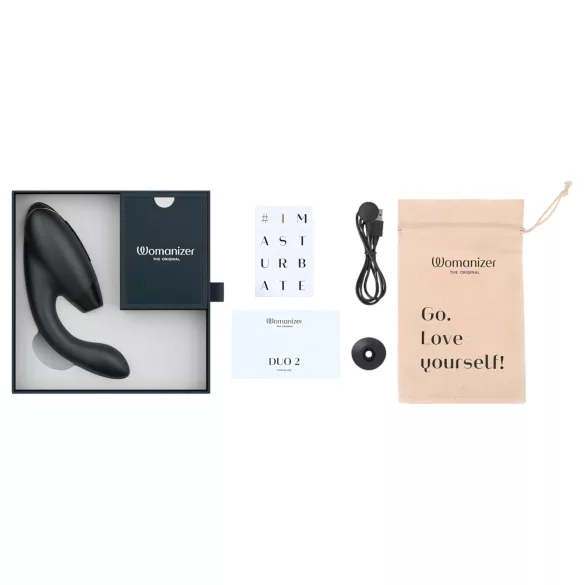 Womanizer Duo 2 - vibrador duplo ponto G e clitóris - preto