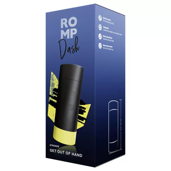 ROMP Dash - masturbador masculino - silicone preto