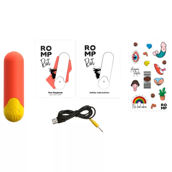 ROMP Riot - mini vibrador bullet - à prova d'água - laranja