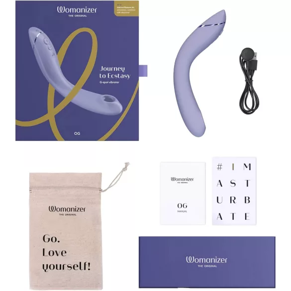 Womanizer OG - vibrador ponto G sucção clitóris recarregável 2 em 1 - lilás