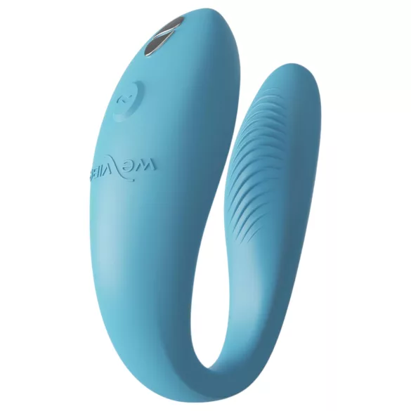 We-Vibe Sync Go - vibrador casal recarregável inteligente - silicone turquesa