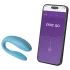 We-Vibe Sync Go - vibrador casal recarregável inteligente - silicone turquesa