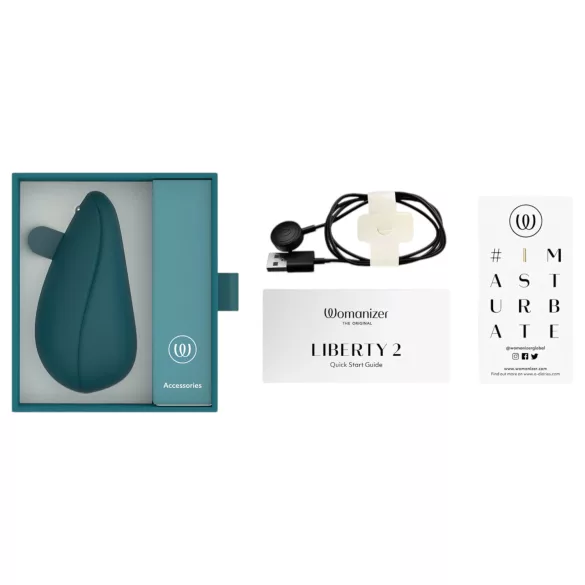 Womanizer Liberty 2 - estimulador clitóris sucção recarregável - verde escuro