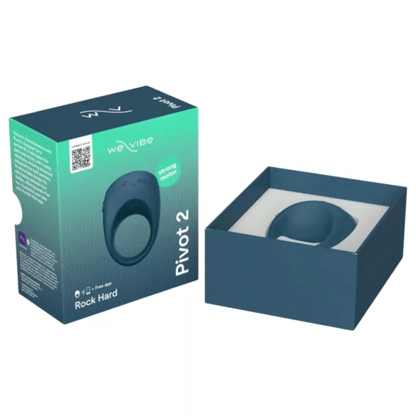 We-Vibe Pivot 2 - anel peniano vibratório inteligente - silicone azul
