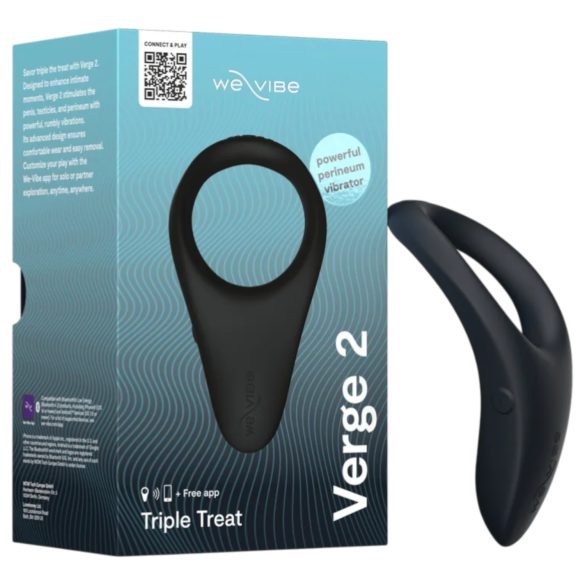 We-Vibe Verge 2 - anel peniano vibratório inteligente (preto)