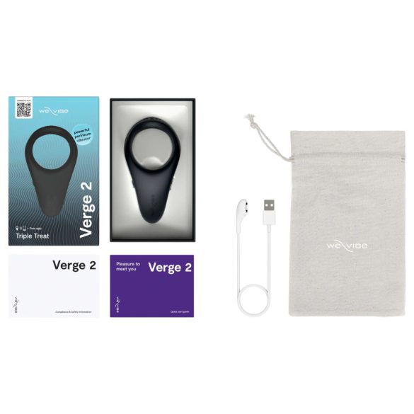 We-Vibe Verge 2 - anel peniano vibratório inteligente (preto)