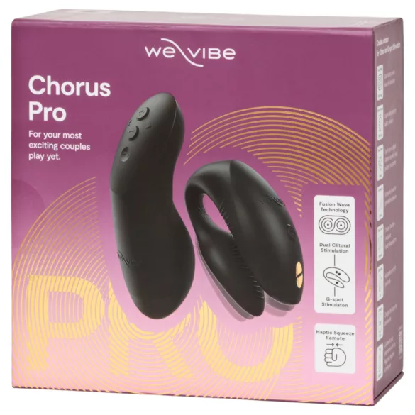 We-Vibe Chorus Pro - Vibrador para casais com controlo por app e telecomando (preto)