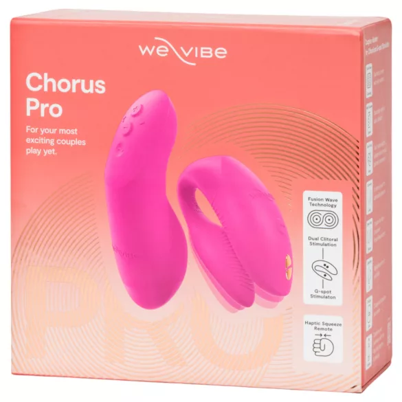 We-Vibe Chorus Pro - vibrador para casais com controlo por app e telecomando (rosa)
