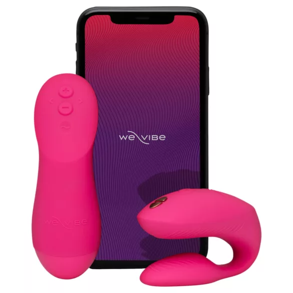 We-Vibe Chorus Pro - vibrador para casais com controlo por app e telecomando (rosa)