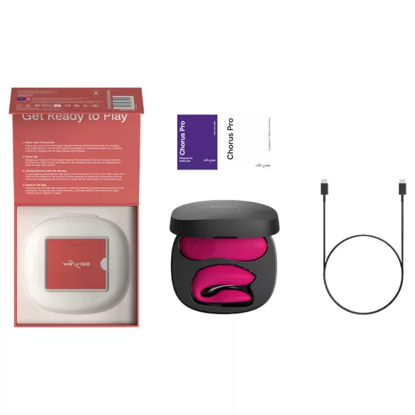We-Vibe Chorus Pro - vibrador para casais com controlo por app e telecomando (rosa)