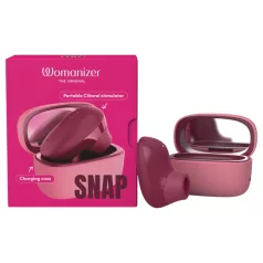   Womanizer Snap - estimulador de clitóris por ondas de ar com estojo de carregamento (vermelho)