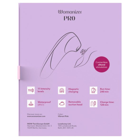 Womanizer Pro - Estimulador de Clitóris com Ondas de Ar (rosa)