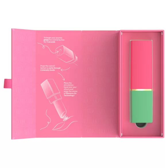 Womanizer Beauty - estimulador de clitóris por ondas de ar em formato de batom (verde)