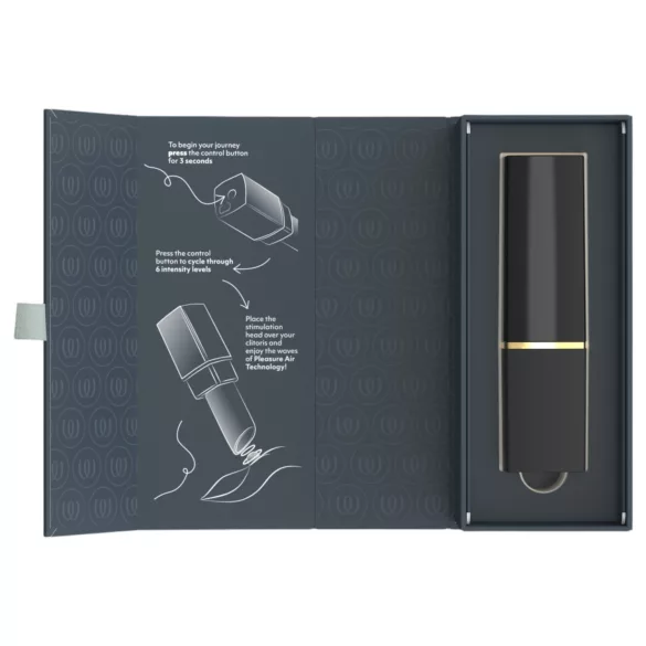 Womanizer Beauty - estimulador de clitóris por ondas de ar em formato de batom (preto)